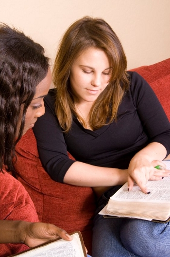 Women reading Bible