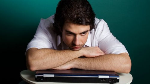 Depressed man
