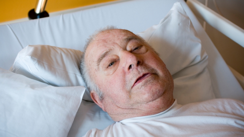 Man in hospital